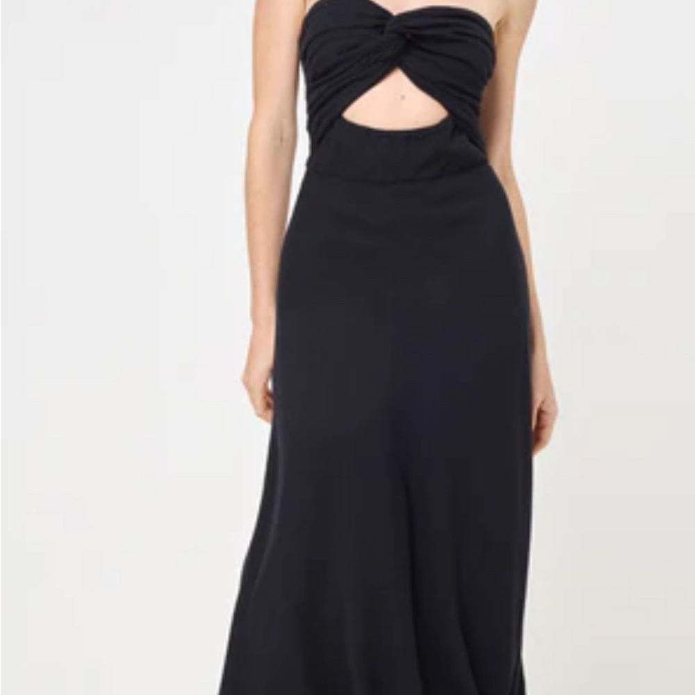 Trixxi Black Strapless Twist Front Maxi Dress M